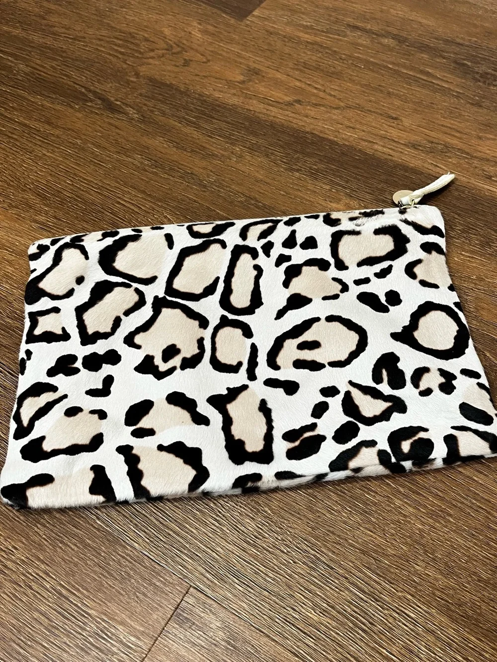 Clare V Snow Cat Hair in Foldover Clutch